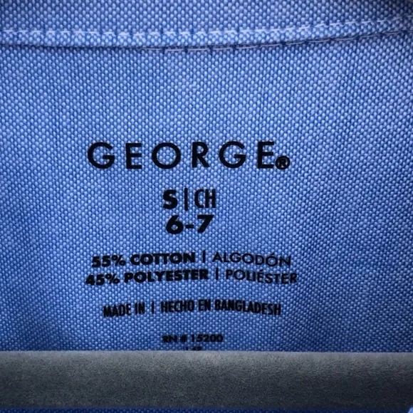 •George Boys Chambray Blue Button Up Shirt! EUC! - Picture 5 of 7